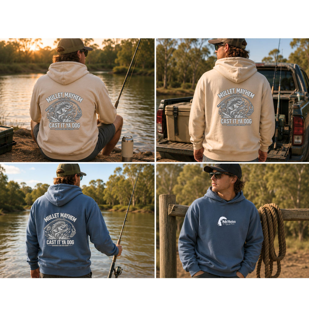 Cast It Ya Dog Premium Fishing Hoodie