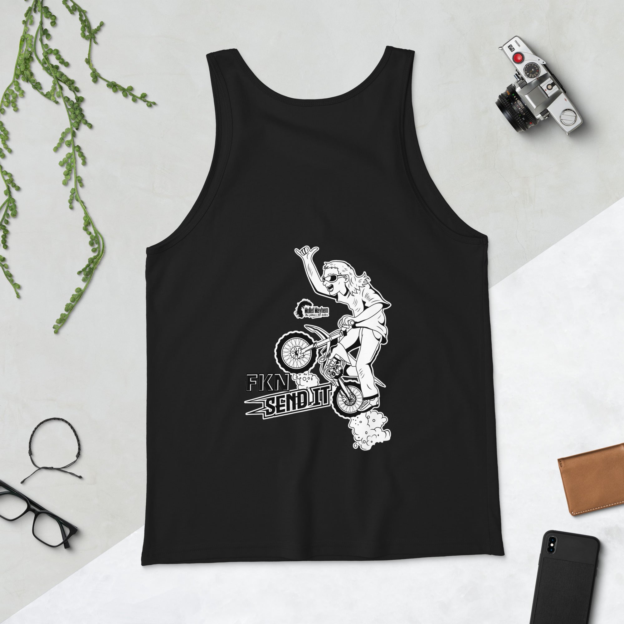 FKN Send It-Bike Edition — Dirt, Grit &amp; Glory Adult Singlet